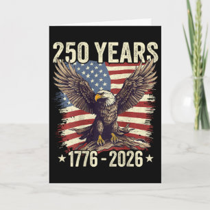 250 Jahrestag USA Adler Amerikanische Flagge (Desi Karte