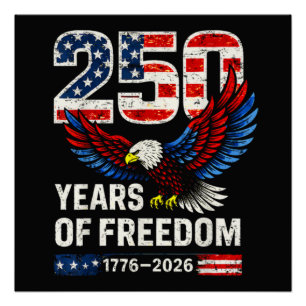 250. Jahrestag USA-Flagge amerikanisch Poster
