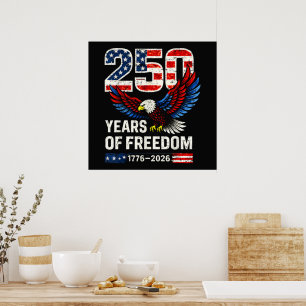 250. Jahrestag USA-Flagge amerikanisch Poster