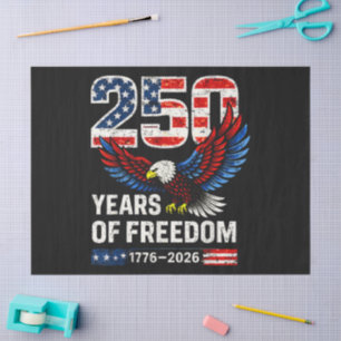 250. Jahrestag USA-Flagge amerikanisch Seidenpapier