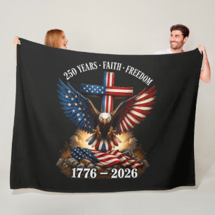 250. Jahrestag USA Glaube Freiheit Fleecedecke