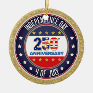 250. Jahrestag USA Patriotisch 1776–2026 Keramik Ornament