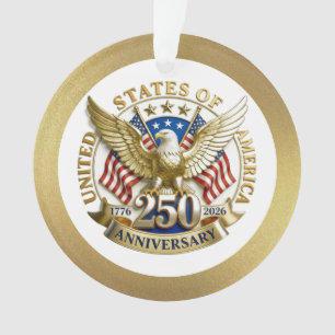 250. Jahrestag USA Patriotisch   1776–2026 Ornament
