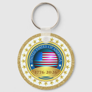 250. Jahrestag USA Patriotisch 1776–2026 Schlüsselanhänger
