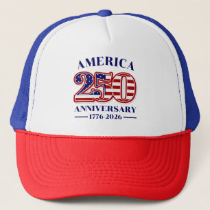 250. Jahrestag USA Patriotisch   1776–2026 Truckerkappe