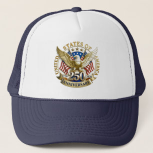 250. Jahrestag USA Patriotisch 1776–2026 Truckerkappe