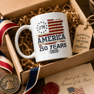250. Jahrestag USA Patriotisch 1776 Unabhängigkeit Kaffeetasse