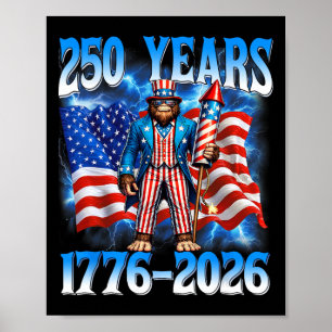 250. Jahrestag USA Patriotisch 250 Jahre Amerikani Poster