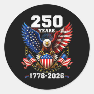 250. Jahrestag USA Patriotisch 250 Jahre Amerikani Runder Aufkleber