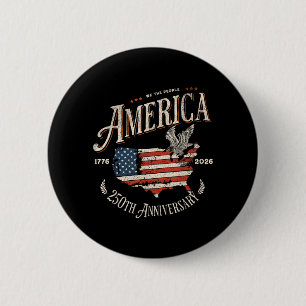 250. Jahrestag USA Patriotisch 4. Juli Button