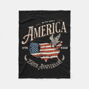 250. Jahrestag USA Patriotisch 4. Juli Fleecedecke