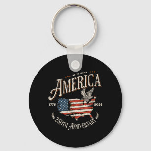 250. Jahrestag USA Patriotisch 4. Juli Schlüsselanhänger