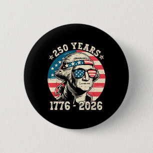 250 Jahrestag USA Patriotische Flagge 250. 4. Juli Button