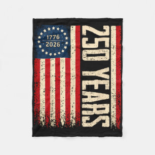 250 Jahrestag USA Patriotische Flagge 250. 4. Juli Fleecedecke
