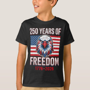 250 Jahrestag USA Patriotische Flagge 250. 4. Juli T-Shirt