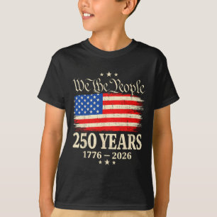 250 Jahrestag USA Patriotische Flagge 250. 4. Juli T-Shirt