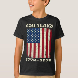 250 Jahrestag USA Patriotische Flagge 250. 4. T-Shirt