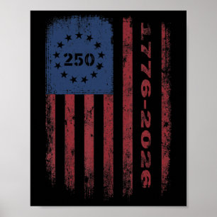 250. Jahrestag USA Patriotische Männer Frauen 1776 Poster