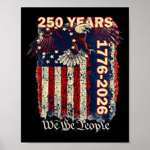 250 Jahrestag USA Patriotische Männer Frauen 1776 Poster