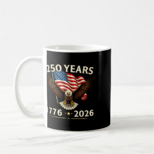 250 Jahrestag USA Patriotischer Adler 2026 250. 4. Kaffeetasse