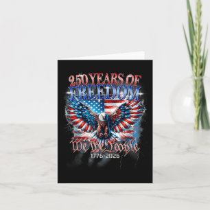 250 Jahrestag USA Patriotischer Adler 250. 4. Karte