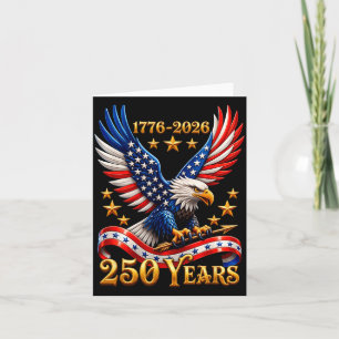 250 Jahrestag USA Patriotischer Adler 250. 4. Karte