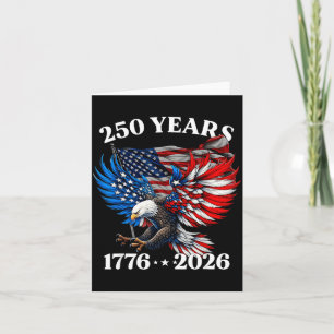 250 Jahrestag USA Patriotischer Adler 250. 4. Karte