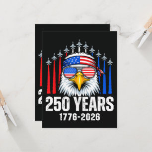 250 Jahrestag USA Patriotischer Adler 250. Einladung