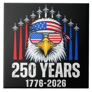 250 Jahrestag USA Patriotischer Adler 250. Fliese