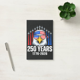 250 Jahrestag USA Patriotischer Adler 250. Post-it Klebezettel