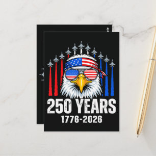 250 Jahrestag USA Patriotischer Adler 250. Postkarte