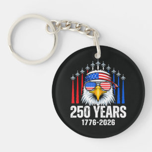 250 Jahrestag USA Patriotischer Adler 250.  Schlüsselanhänger