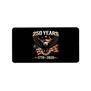 250 Jahrestag USA Patriotischer Adler 250. Unabhän Adressaufkleber