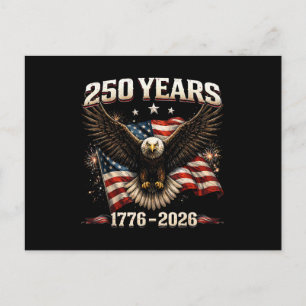 250 Jahrestag USA Patriotischer Adler 250. Unabhän Feiertagspostkarte