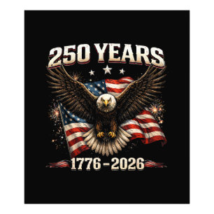 250 Jahrestag USA Patriotischer Adler 250. Unabhän Fotodruck