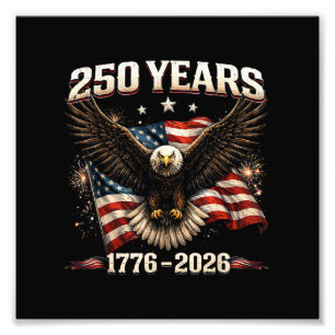 250 Jahrestag USA Patriotischer Adler 250. Unabhän Fotodruck