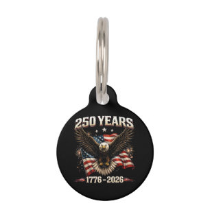 250 Jahrestag USA Patriotischer Adler 250. Unabhän Haustiermarke