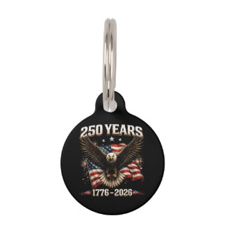 250 Jahrestag USA Patriotischer Adler 250. Unabhän Haustiermarke