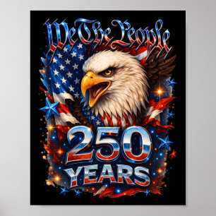 250 Jahrestag USA Patriotischer Adler 250. Unabhän Poster