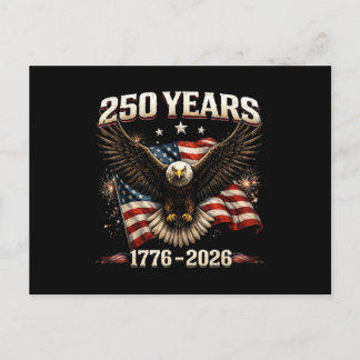 250 Jahrestag USA Patriotischer Adler 250. Unabhän Postkarte