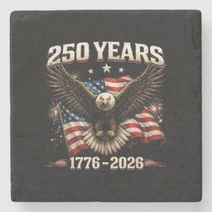 250 Jahrestag USA Patriotischer Adler 250. Unabhän Steinuntersetzer