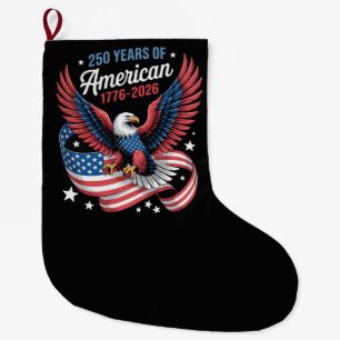 250. Jahrestag USA Patriotischer Adler Großer Weihnachtsstrumpf
