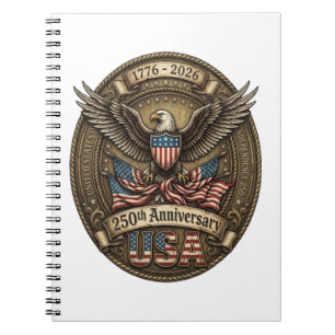 250. Jahrestag USA Patriotischer Adler Notizblock