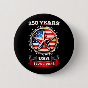 250. Jahrestag USA Patriotischer Stern Button