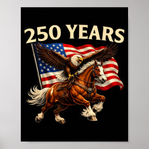 250 Jahrestag USA Western Horse Eagle 250. 4. Poster