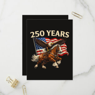 250 Jahrestag USA Western Pferd Adler Einladungspostkarte