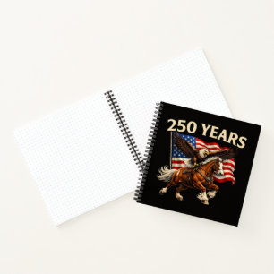 250 Jahrestag USA Western Pferd Adler Notizbuch