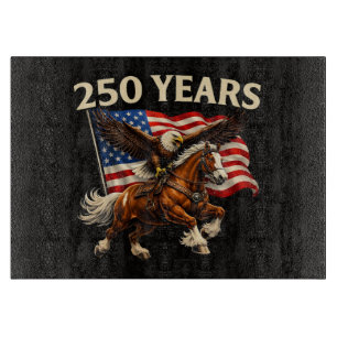250 Jahrestag USA Western Pferd Adler Schneidebrett