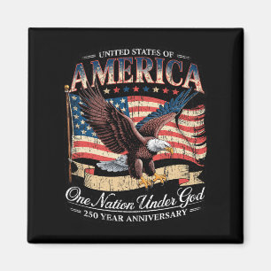 250. Jahrestag von Amerika USA Nation unter Gott Magnet
