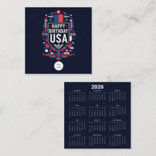 250. Jahrestag von Calendar America Quadratische Visitenkarte